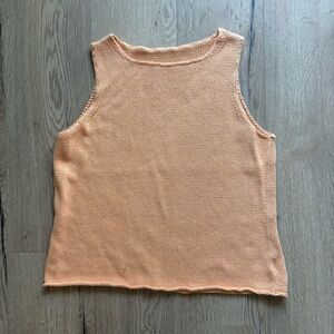 Vintage Eddie Bauer Linen Blend Knit Tank 🍊